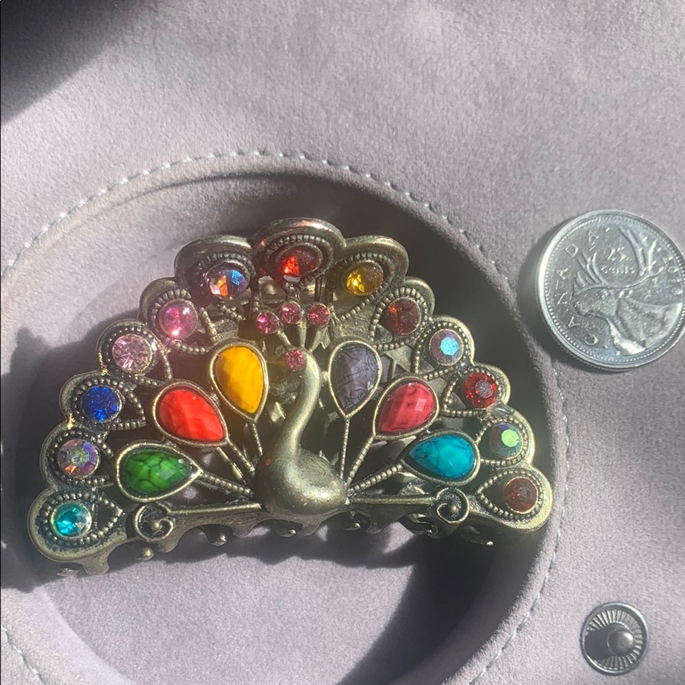 Colorful Peacock Hair Clip